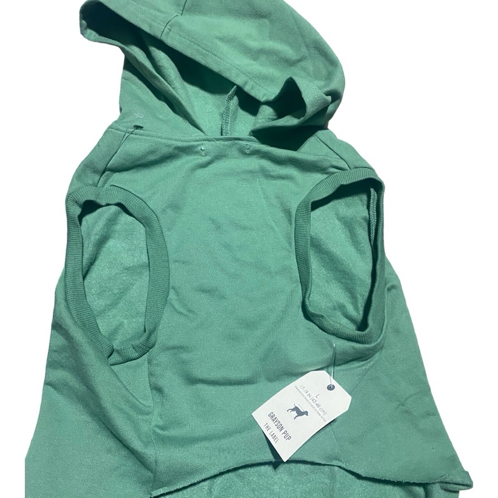 NWT GRAYSON PUP The Label Dog green hoodie size L - Picture 4 of 7